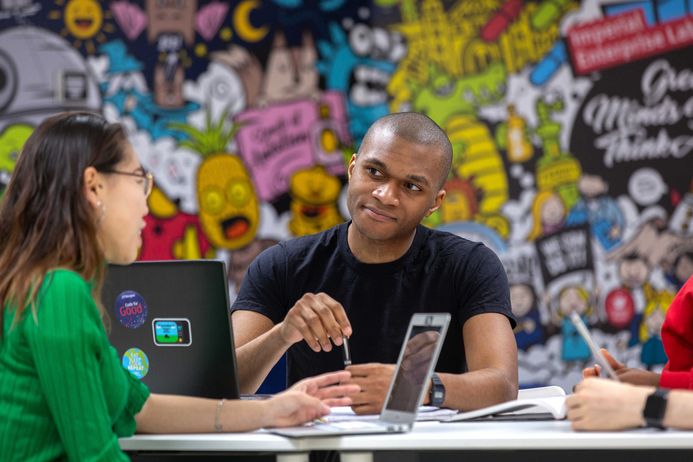 Students sitting in the Enterprise Lab