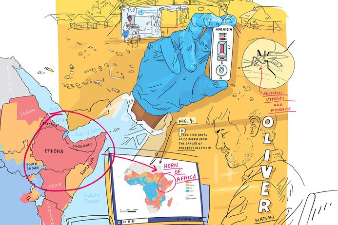 Illustration of malaria research