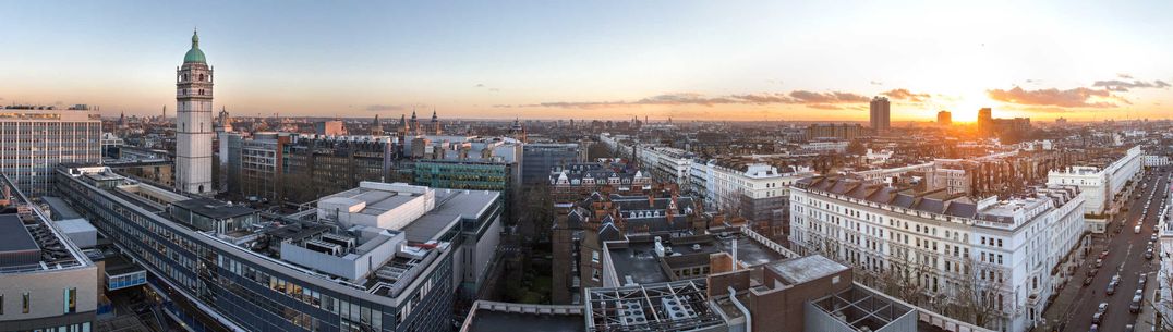 Queens Tower sunset panorama