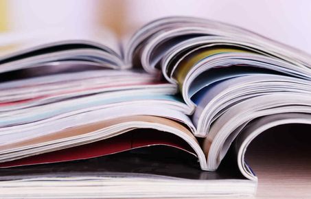 Journals on a table